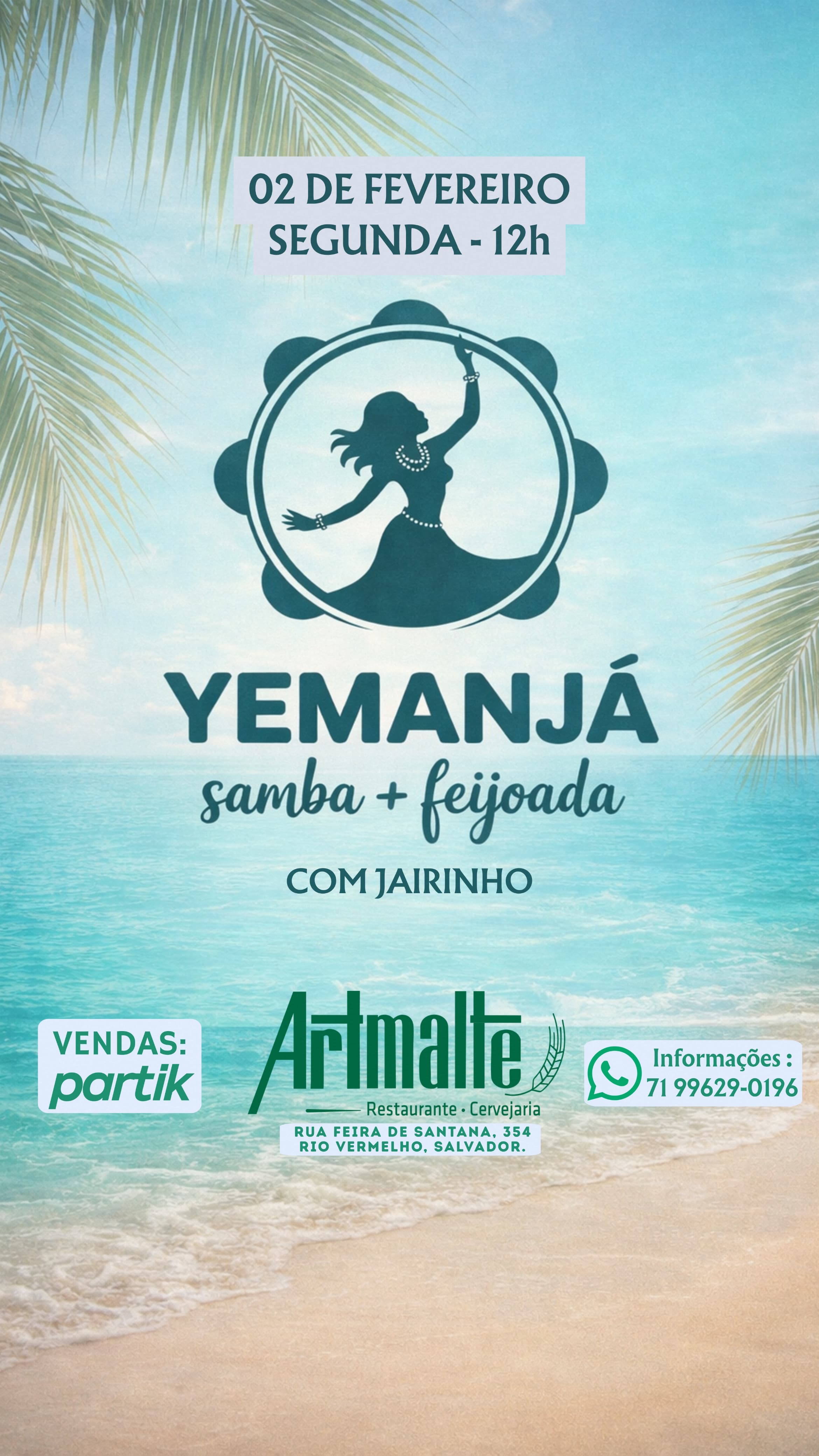 Artmalte entra no clima da Festa de Yemanjá com dois dias de programação especial no Rio Vermelho