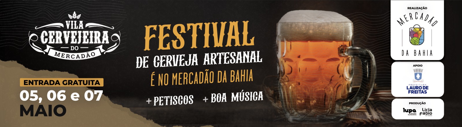 Cerveja artesanal, petiscos e muita música na Vila Cervejeira, em Lauro de Freitas