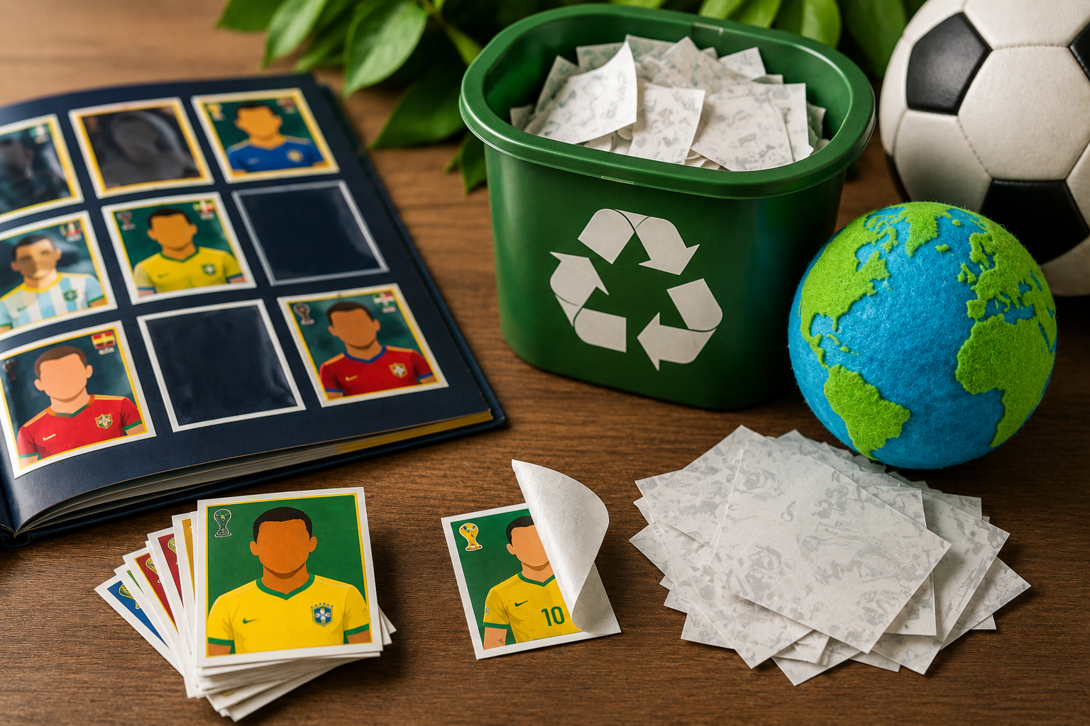 ​Depois de colar a figurinha, para onde vai o papel de trás?