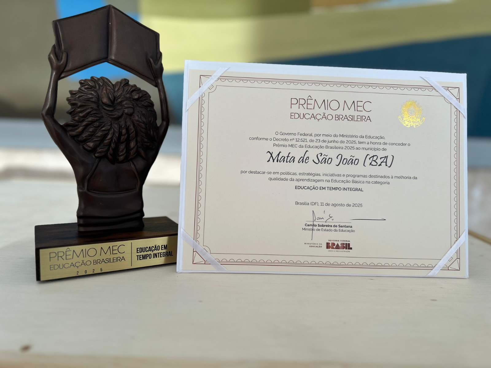 ​Mata de São João recebe Prêmio MEC da Educação Brasileira